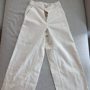 Oak + Fort Twill Wide Leg Pants XS White
